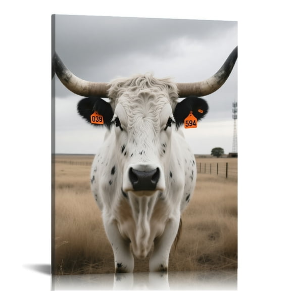 Wildlife Longhorn Cow Art Print Painting for Home Decorations
, Canvas Wall Art, Canvas Prints Wall Art for Home Decor