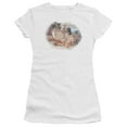 thumbnail image 1 of Wildlife Lunch Break Lab Pups Junior Women's T-Shirt Sheer White, 1 of 2