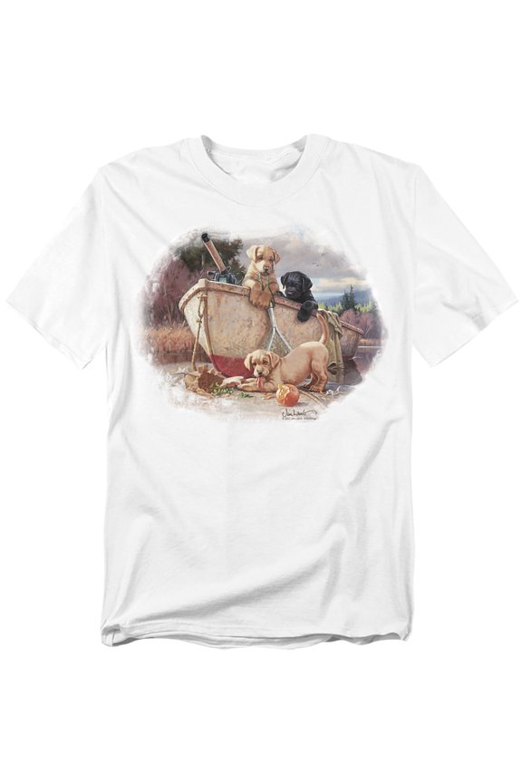 Wildlife T-Shirt Lunch Break Lab Pups Unisex Graphic Tee For Men & Women