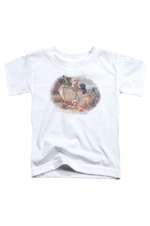 Wildlife - Lunch Break Lab Pups - Toddler Short Sleeve Shirt - 3T