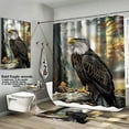 Wildlife Majesty Bald Eagle Shower Set with Hyper Realistic Design