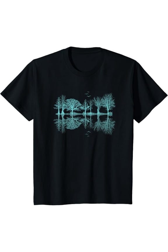 Wildlife Nature Forest Trees Reflection Outdoor Forest T-Shirt
