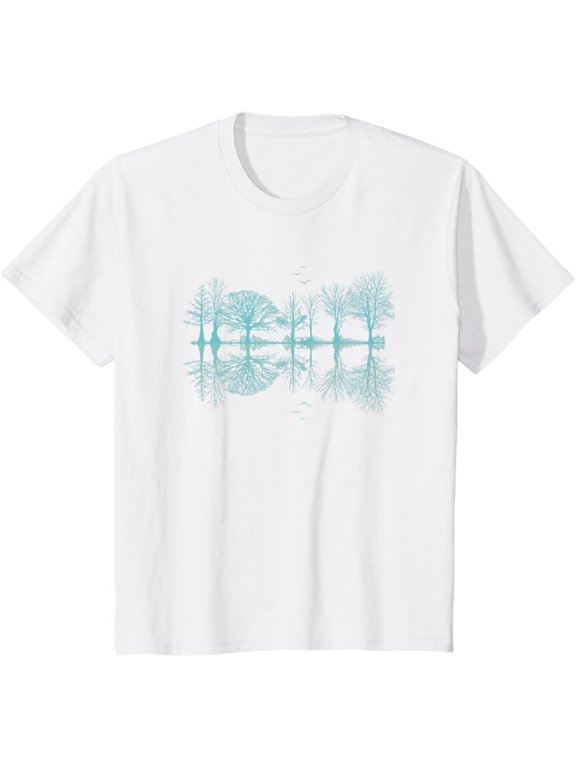 Wildlife Nature Forest Trees Reflection Outdoor Forest T-Shirt