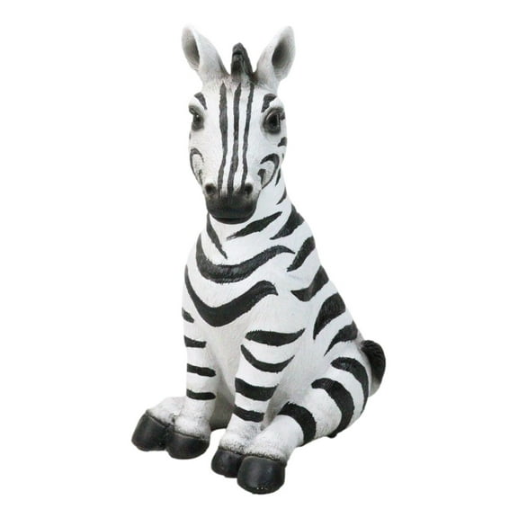 Wildlife Nature Safari Savanna Equid Zebra Horse Foal Sitting Figurine