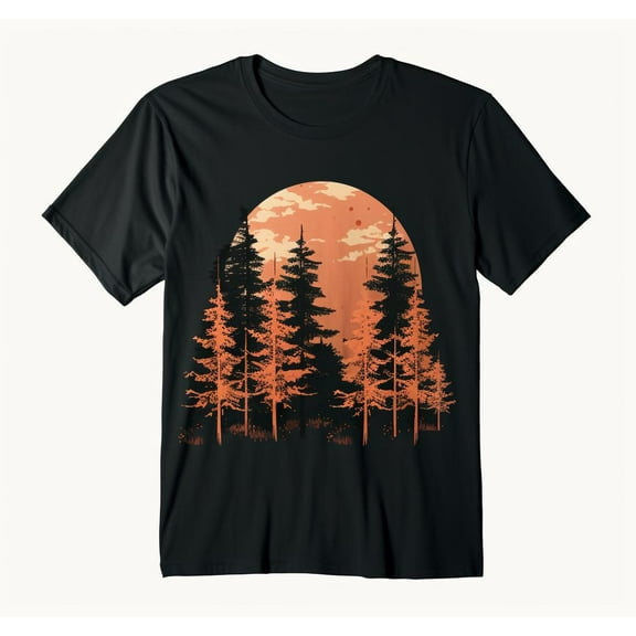 Wildlife Nature T-Shirt Men's Forest Sunset Outdoor Adventure Tee