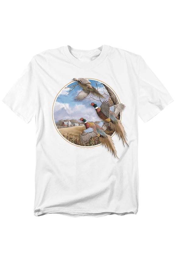 Wildlife T-Shirt October Memories Pheasants Unisex Graphic Tee For Men & Women