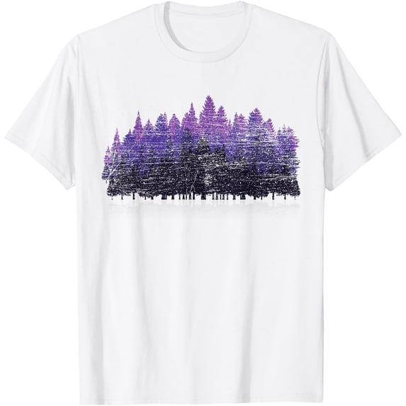 Wildlife Outdoor Trees Nature Forest Unisex T-Shirt for Men Women Kids Toddler,White Color,Size YL