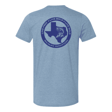Wildlife Outfitters Men's Bass Fishing Texas Heritage Graphic T-Shirt