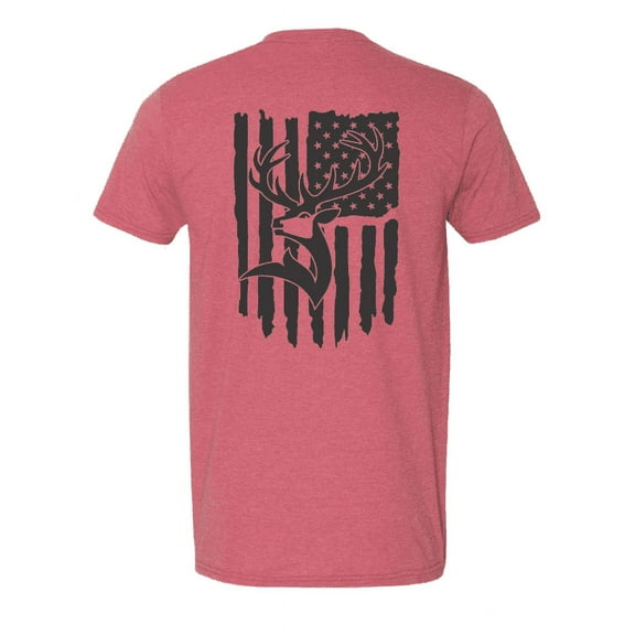 Wildlife Outfitters Men's Buck Flag Hunting Short Sleeve T-Shirt