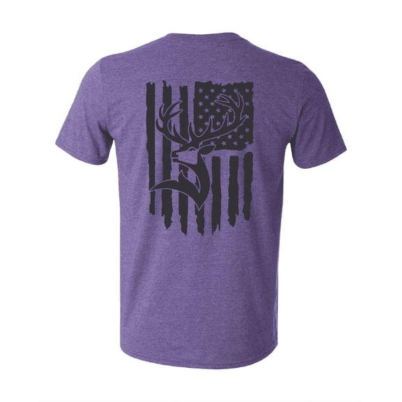 Wildlife Outfitters Men's Buck Flag Hunting Short Sleeve T-Shirt