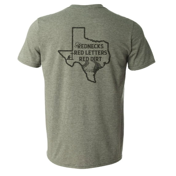 Wildlife Outfitters Men's 'Rednecks, Red Letters, Red Dirt' Texas Heritage T-Shirt