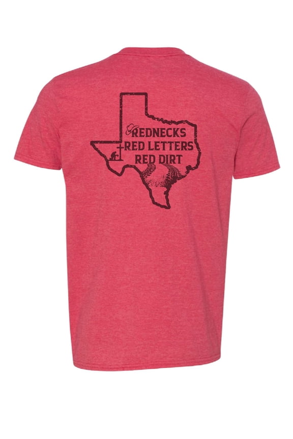 Men's 'Rednecks, Red Letters, Red Dirt' Texas Heritage T-Shirt