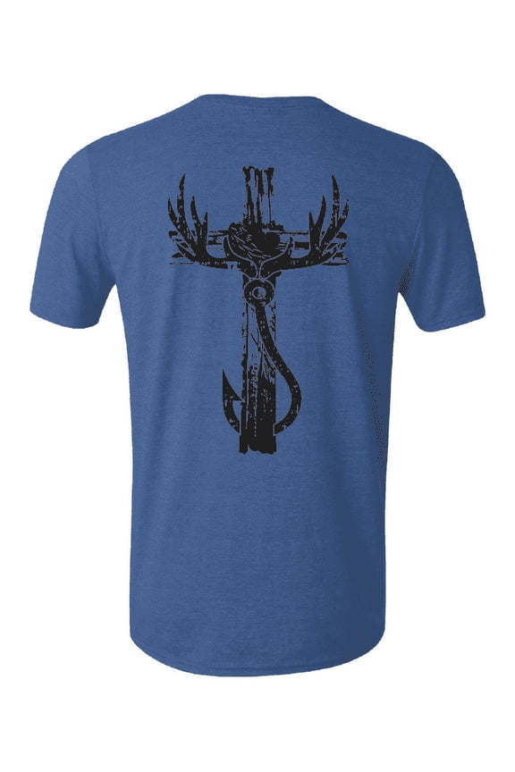 Men's Sportsman Fishing & Hunting Cross T-Shirt