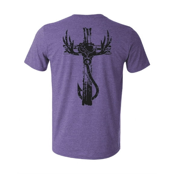 Wildlife Outfitters Men's Sportsman Fishing & Hunting Cross T-Shirt