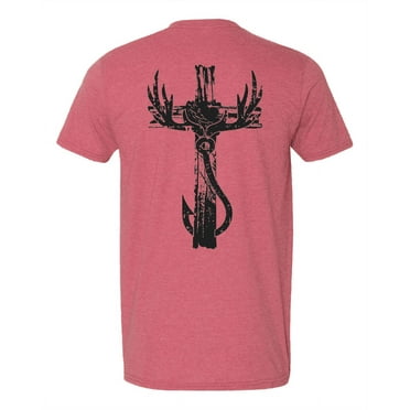 Wildlife Outfitters Men's Sportsman Fishing & Hunting Cross T-Shirt