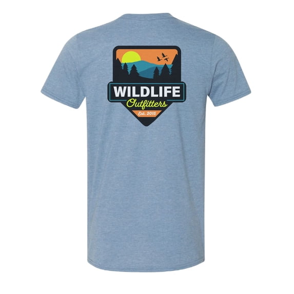Wildlife Outfitters Men's Sunset Badge Camping & Sportsman T-Shirt