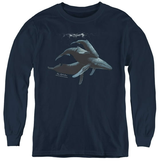 Wildlife Power&Grace Youth Long Sleeve T-Shirt Navy