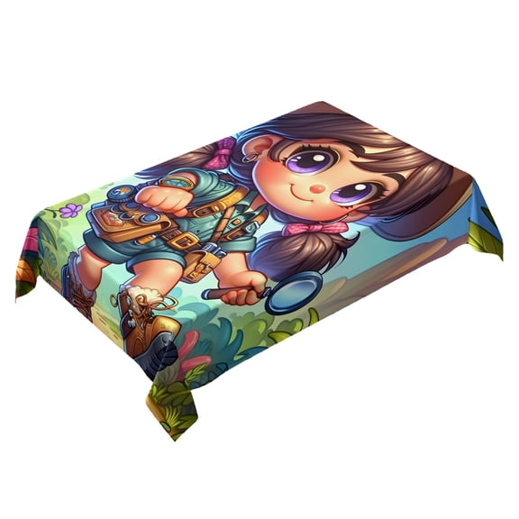 Wildlife Ranger Themed Square Tablecloth 54 * 72 Inches Durable Stylish