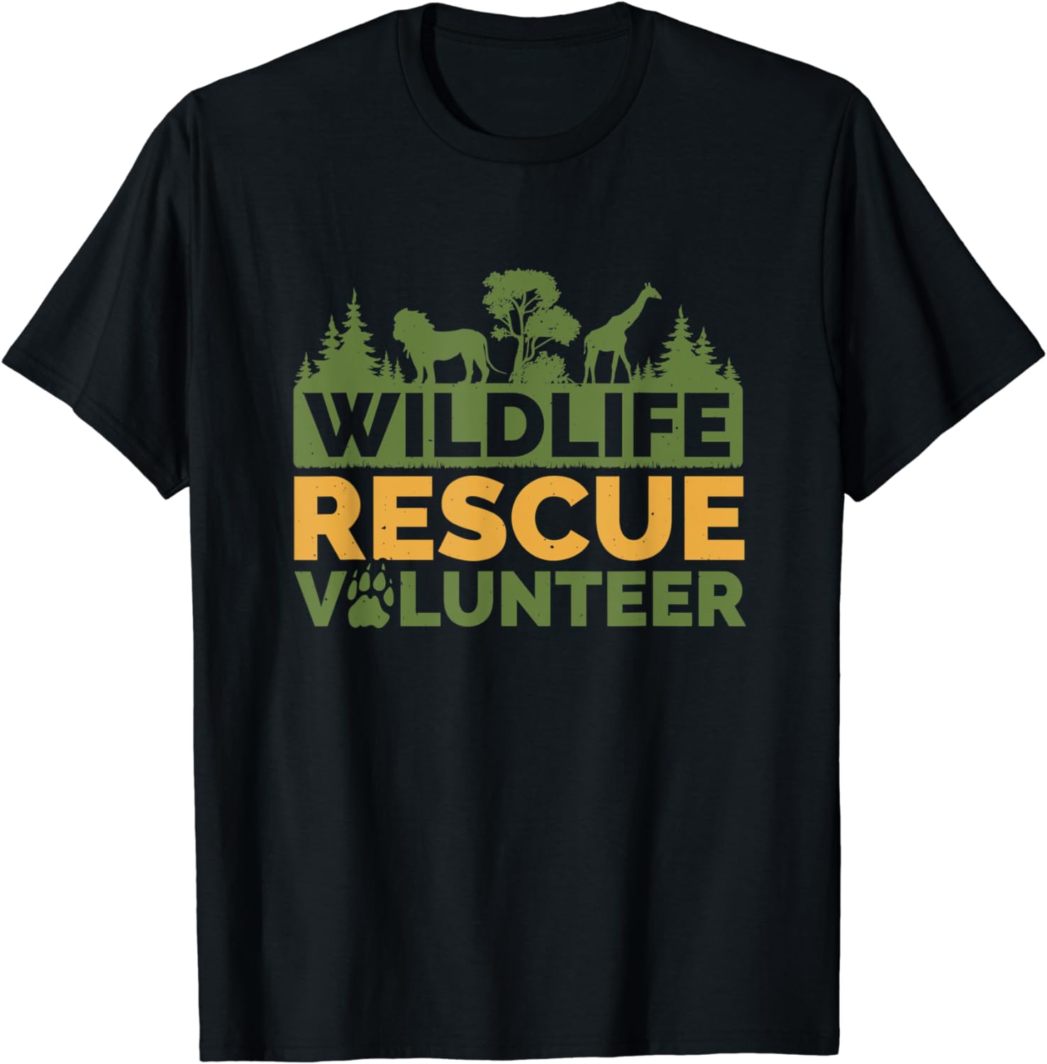 Wildlife Rescue Volunteer Animals Rescuers Support Team T-Shirt ...