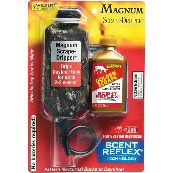 Wildlife Research Center, Magnum Scrape Dripper Combo, 4 fl oz Hunting Scent and Dispenser