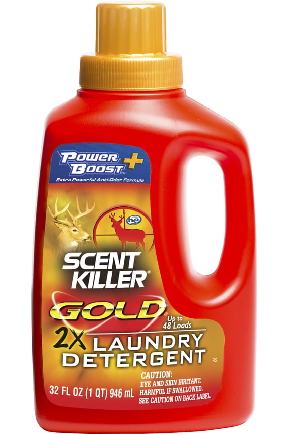 , Scent Killer Gold, 32 fl oz Liquid Laundry Detergent Hunting Scent Elimination