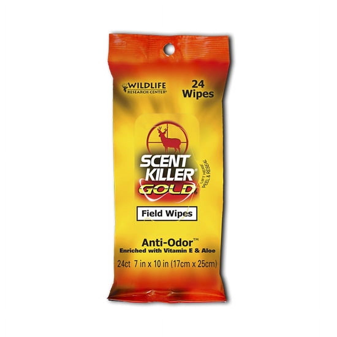 Wildlife Research Center Scent Killer Gold Field Wipes 24 Pack for Hunting