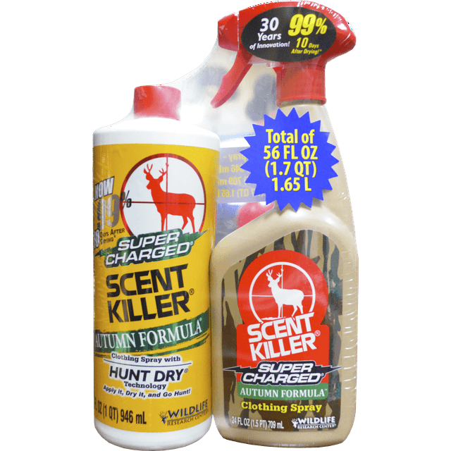 Wildlife Research Center, Super Charged Scent Killer Autumn Formula 56 fl oz Spray Combo
