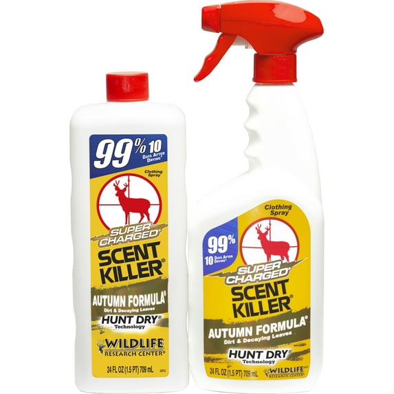 Wildlife Research Center, Super Charged Scent Killer Autumn Formula Hunting Spray 24/24 Combo