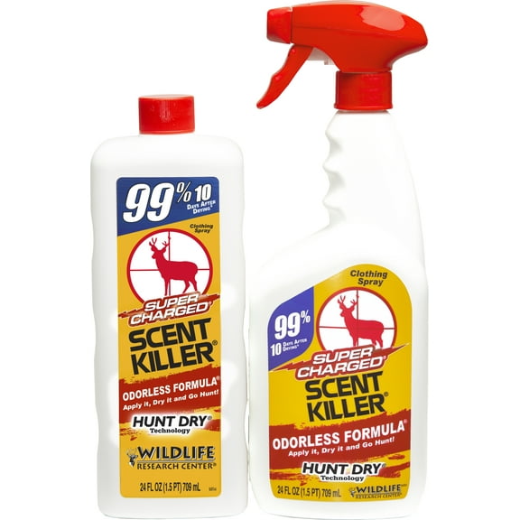 Wildlife Research Center, Super Charged Scent Killer Hunting Scent Elimination Spray 24/24 Combo