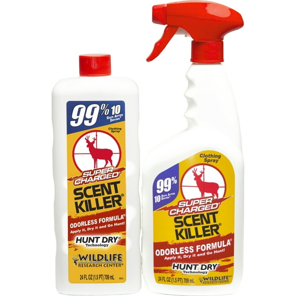 Wildlife Research Center, Super Charged Scent Killer Hunting Scent Elimination Spray 24/24 Combo