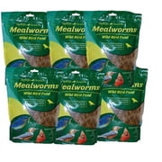 Wildlife Sciences 6 Pack of 7 oz Dried Mealworms | Wild Bird Food | Chicken treats