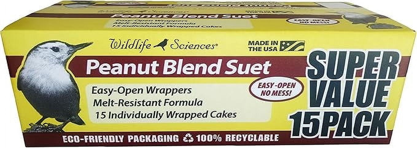 Wildlife Sciences Peanut Cakes for Wild Birds, 10.5 oz, 15 Pack