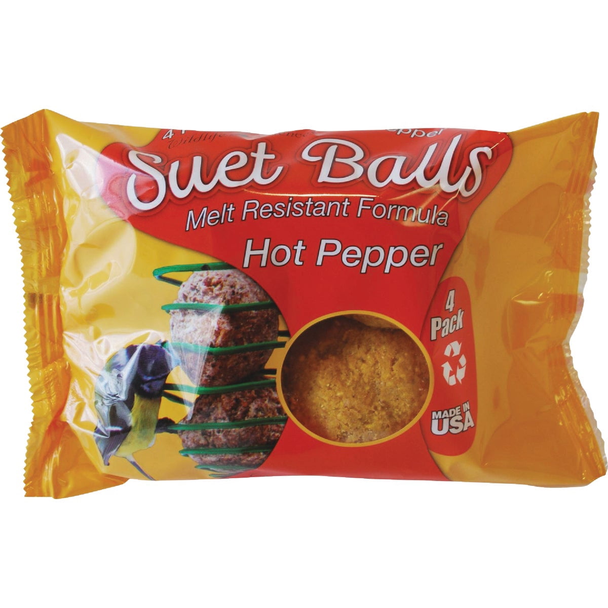24-pack Wildlife Sciences Suet Balls Hot Pepper Blend - For Wild Birds - 24 Pack (6x4) — Residential Use, Standard Application