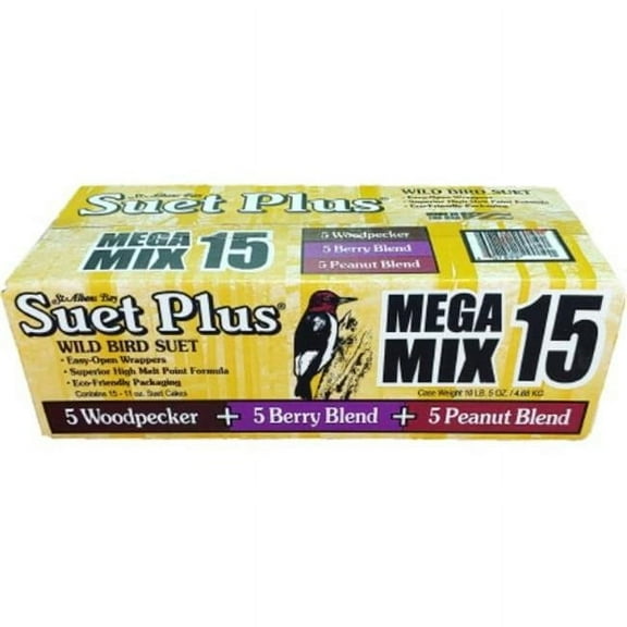 Wildlife Sciences W60 256 Suet Plus Mega Mix - Pack of 15