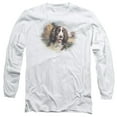 thumbnail image 1 of Wildlife SpRinger T-Shirt Spaniel Head Long Sleeve T-Shirt Adult 18/1 White, 1 of 1