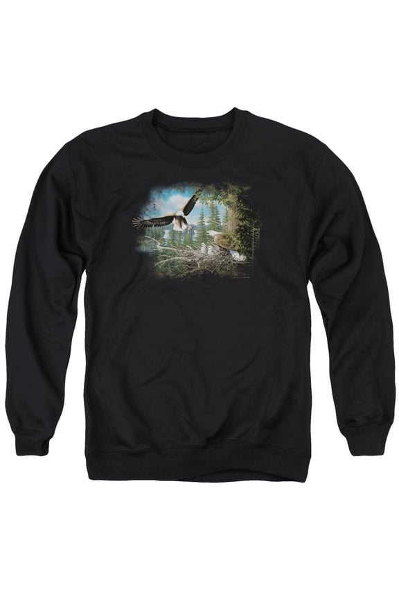 Wildlife - Spring Bald Eagles - Crewneck Sweatshirt - Large