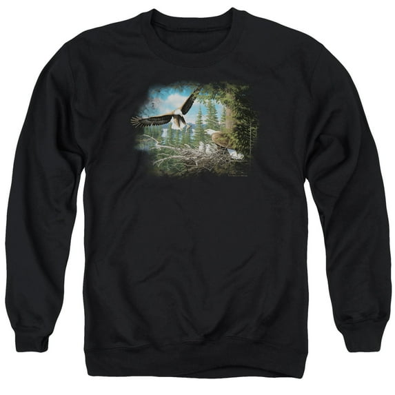 Wildlife - Spring Bald Eagles - Crewneck Sweatshirt - Large