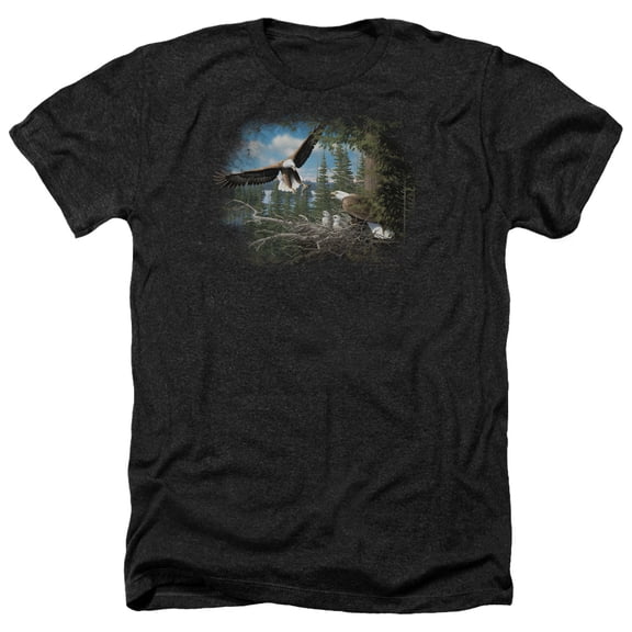 Wildlife - Spring Bald Eagles - Heather Short Sleeve Shirt - Small