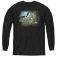 thumbnail image 1 of Wildlife Spring Bald Eagles Youth Long Sleeve T-Shirt Black, 1 of 1