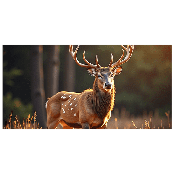 Wildlife Themed Realistic Deer Image Backdrop Banner Background Party Decorations Photography Props Forest Themed Events Nature Inspired Gatherings Outdoor Celebrations