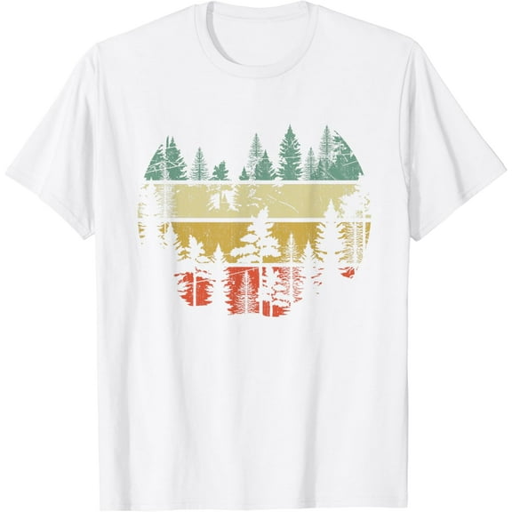 Wildlife Trees Outdoors Nature Retro Forest Sleeveless T-Shirt100% cotton