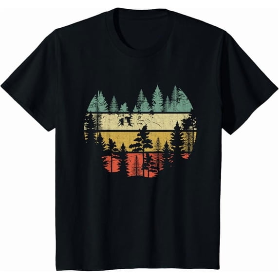 Wildlife Trees Outdoors Nature Retro Forest Sleeveless T-Shirt