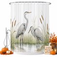 thumbnail image 1 of Wildlife White Birds Shower Curtain Set - Small 36" x 72" Washable Bathtub Curtain with 12 Hooks, Water Reflection Scenic Waterproof Fabric Stall Shower Curtains for Bathroom/Bathtub Décor, 1 of 8