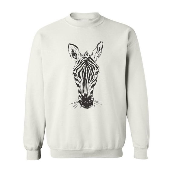 Wildlife Zebra Head. Sweatshirt Men -Image by Shutterstock, Male 4X-Large