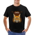 thumbnail image 1 of Wildlile Lynxes Vintage T-shirt Mens Cotton Classic Crewneck Short Sleeve Tees Unisex Black M, 1 of 2