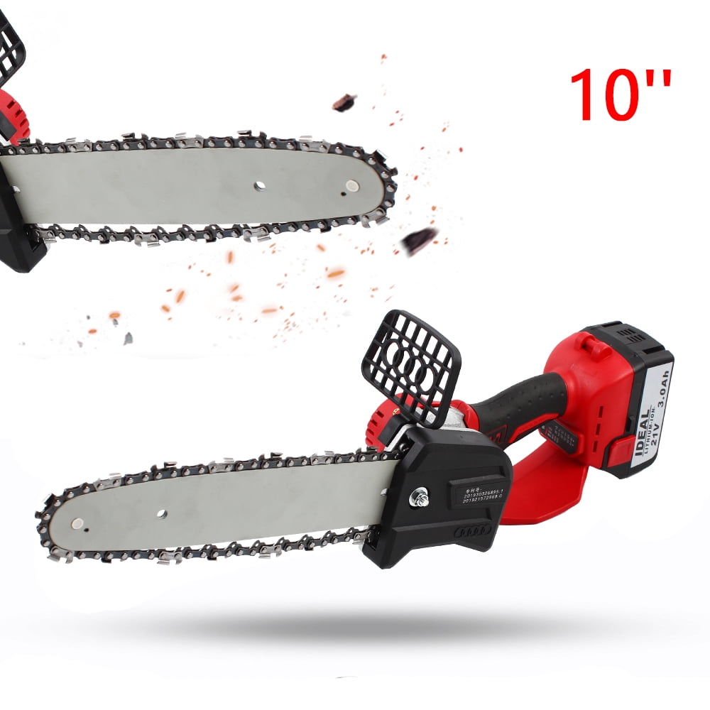 Wildnix 10-Inch Lithium Battery Chainsaw, 1200W Brushless Motor, 2pcs 4A Batteries, 1-2 Hours Runtime, Lightweight and Ergonomic Design for Easy Pruning