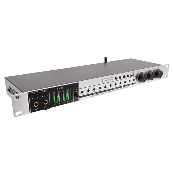Wildnix 2-Channel Audio Processor Mixer with Bluetooth, Phantom Power, and Real-time Monitoring for Clear Sound Quality