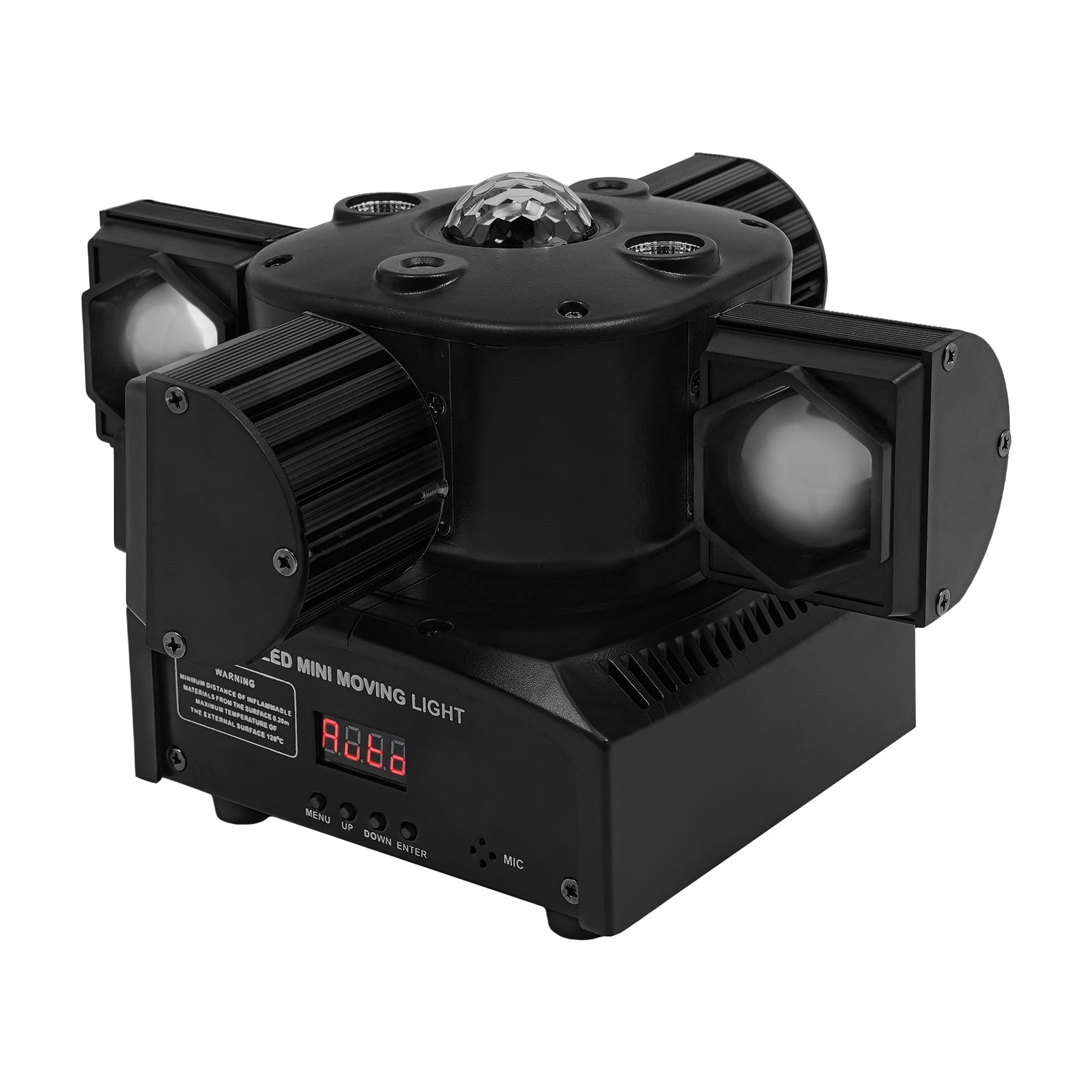 Wildnix 230W Stage Lights, DMX512 and Voice Control LED Spotlights with Adjustable Aperture, 7 LEDs & 2 Laser Lights for Performance & Concerts