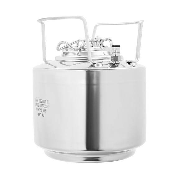 Wildnix 304 Stainless Steel Barrel with 1.59-Gallon Capacity, Quick Connect & Disconnect for Brewing Systems-Modern Silver Appearance, Easy to Clean, Ideal Gift for Home Brewing Enthusiasts