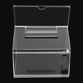 thumbnail image 1 of Wildnix 9-Pack Donation Boxes with Lock, Clear Acrylic Rectangular Structure, Removable Card Slot for Display, Sturdy and , Ideal for Charitable Events and CSR, 1 of 5